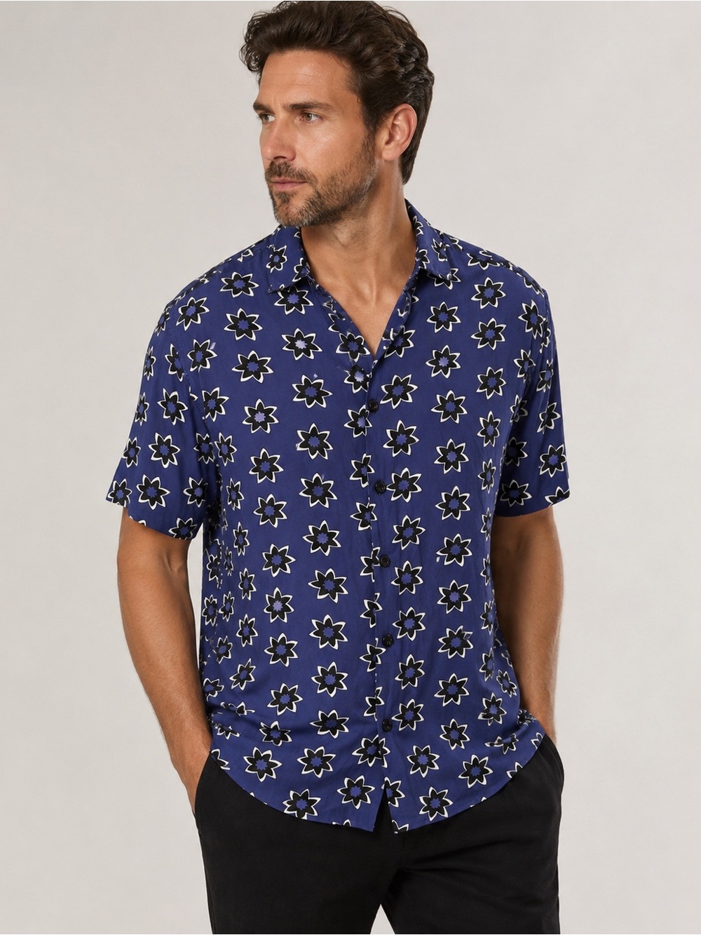Truth by Republic Floral Print Camp Shirt | Austin Victoria Selling the OC